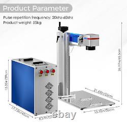 20W Fiber Optical Laser Marking Engraving Machine Engraver with 8 x 8 Work Area