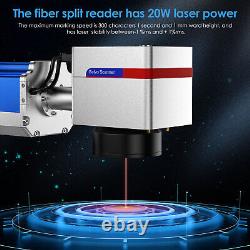 20W Fiber Optical Laser Marking Engraving Machine Engraver with 8 x 8 Work Area