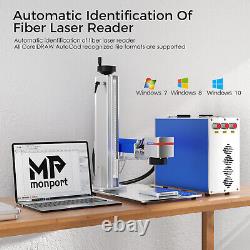 20W Fiber Optical Laser Marking Engraving Machine Engraver with 8 x 8 Work Area