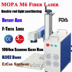 20W MOPA M6 Fiber Laser Marking Machine Engraving Aluminum Black Color Marking
