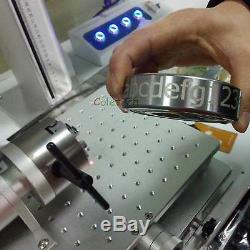 20W Potable Mini Fiber Laser Marking Engraver Maker CE FDA 220V & Rotary Device