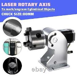 20W Raycus Fiber Laser Marking Machine 7.9×7.9 Metal Engraver Rotation Axis