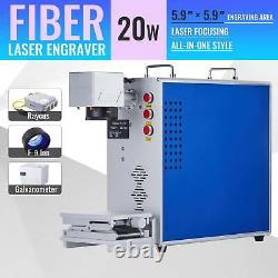 20W Raycus Fiber Laser Marking Metal Laser Marker Engraver 5.9x5.9 Laser Focus