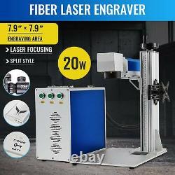 20 Watt Split Fiber Laser Marking Machine Laser Metal Engraving 7.9×7.9