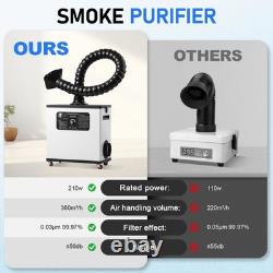 210W Fume Extractor Air Purifier for Fiber Laser Marking Engraver Machine 110V