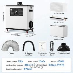 210W Fume Extractor Air Purifier for Fiber Laser Marking Engraver Machine 110V