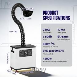 210W Fume Extractor Air Purifier for Fiber Laser Marking Engraver Machine USA