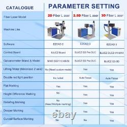 2.5D 100W JPT Mopa Fiber Laser Marking Machine Metal Deep Relief Engraver EZCAD3