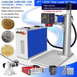 2.5D 100With200With300W JPT M7 Mopa Fiber Laser Marking Machine 120W Fume Extractor