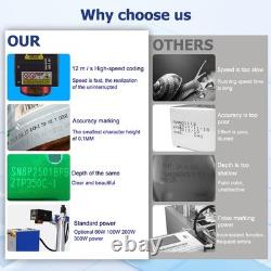 2.5D 100With200With300W JPT M7 Mopa Fiber Laser Marking Machine 120W Fume Extractor