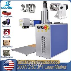 2.5D 200W JPT M7 Fiber Laser Marking Machine Metal Steel Deep Relief Engraving