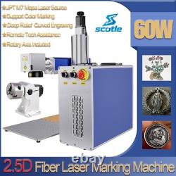 2.5D 60W JPT Mopa Fiber Laser Engraving Machine Metal Deep Relief Curved Marker