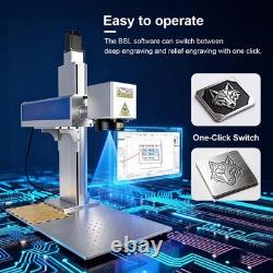 2.5D 60W JPT Mopa Fiber Laser Engraving Machine Metal Deep Relief Curved Marker