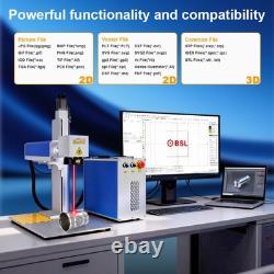 2.5D 60W JPT Mopa Fiber Laser Engraving Machine Metal Deep Relief Curved Marker