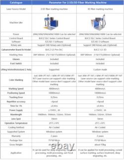 2.5D Mopa 60W Fiber Laser Engraver Marking Cutting Machine EZCAD3 Electric Z