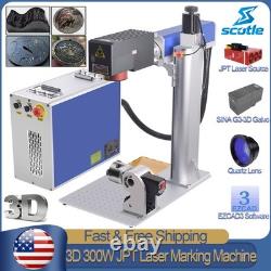300W 3D JPT MOPA Deep Curved Relief Engraver Fiber Laser Marking Machine EZCAD 3