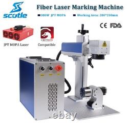 300W JPT Mopa Fiber Laser Marking Machine Metal Steel Marker Engraving & Rotary