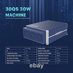 30W 110110mm Fiber Laser Marking Machine Metal Engraver with D80 Rotary Axis