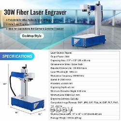 30W 7.9 x 7.9 Desktop Fiber Laser Marking Machine Metal Engraver Marker Raycus