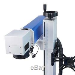 30W 7.9x7.9 Fiber Laser Marking Machine Metal Engraver Engraving With Rotary Axis