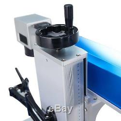 30W 7.9x7.9 Fiber Laser Marking Machine Metal Engraver Engraving With Rotary Axis