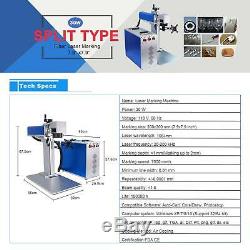 30W 7.9x7.9 Fiber Laser Marking Machine With Rotary Axis Metal Engraver Engraving