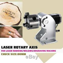 30W 7.9x7.9 Fiber Laser Marking Machine With Rotary Axis Metal Engraver Engraving