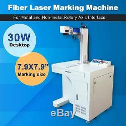 30W Desktop Fiber Laser Marking Machine 7.9x7.9 Metal Engraver Engraving CNC