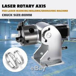 30W Desktop Fiber Laser Marking Machine With Rotary Axis 7.9x7.9 Metal Engraver