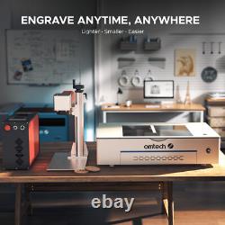 30W Fiber Laser Engraver Cutter for Metal Color Marking 6.9x6.9 with Rotary Axis