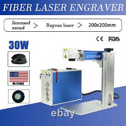 30W Fiber Laser Marking Engraving Machine Metal Engraver Raycus 200x200mm FDA&CE