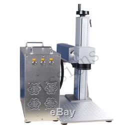 30W Fiber Laser Marking Machine 220x220mm Metal Engraving With Rotary axis