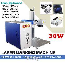 30W Fiber Laser Marking Machine Engraver Machine with Rotary Axis for Tumbler