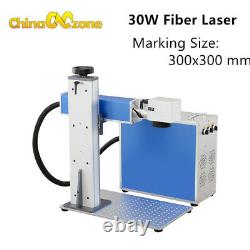 30W Fiber Laser Metal Marking Engraving Double lens High Precision 300300 US