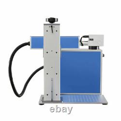 30W Fiber Laser Rotary Axis Metal Marking Machine Engraver Two Field lens US