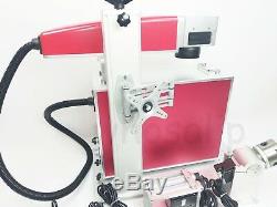 30W Fiber Laser marking machine metal engraver engraving cnc rotary axis chuck