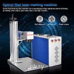 30W Fiber Optical Laser Marking Metal Marker Engraver with Rotary Axis Input