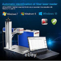 30W Fiber Optical Laser Marking Metal Marker Engraver with Rotary Axis Input