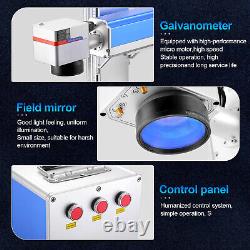 30W Fiber Optical Laser Marking Metal Marker Engraver with Rotary Axis Input