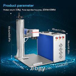 30W Fiber Optical Laser Marking Metal Marker Engraver with Rotary Axis Input