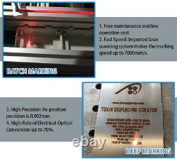 30W JPT Fiber Laser Marking Machine 175x175mm Engraving Machine 80mm Rotary Axis