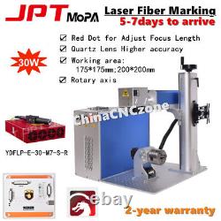 30W JPT M7 Mopa 300300mm &110mm Fiber Laser Marking Sheet Metal Cutting Machine
