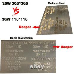 30W Laser Fiber Marking Machine For Metal Steel 300300mm/110110mm US