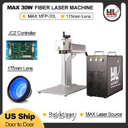 30W MAX Fiber Laser Marking Machine 175x175mm Engraver Steel Metal JCZ EzCad2