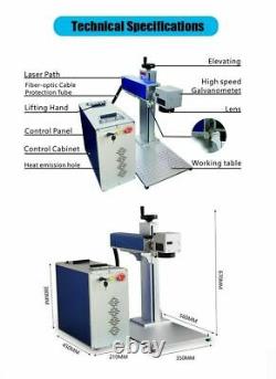 30W Mopa JPT M7 Fiber Laser Marking Machine Engraver Machine 110110mm FDA CE