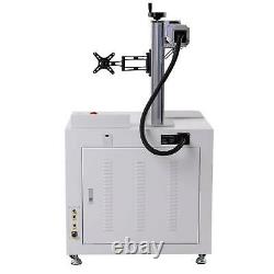 30W Raycus Fiber Laser Marking 7.9 × 7.9 Metal Engraver Marker with Rotary Axis