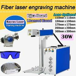 30W Raycus Fiber Laser Marking Engraver Machine with Rotary Axis for Tumblers