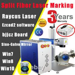 30W Raycus Fiber Laser Marking Engraving Machine Rotary Axis for Tumblers FDA CE