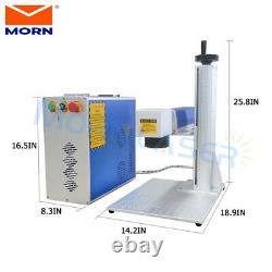 30W Raycus Fiber Laser Marking Machine CNC Metal Engraving Cut 80mm Rotary Axis