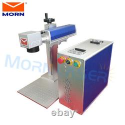 30W Raycus Fiber Laser Marking Machine CNC Metal Engraving Cut 80mm Rotary Axis